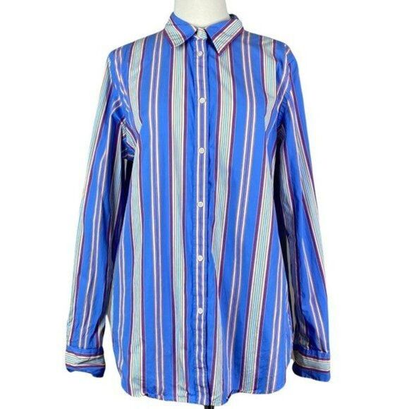 Lauren Ralph Lauren Striped Button Down Size 14 - Picture 1 of 6
